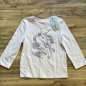 Cat & Jack Lavender Punk Unicorn Long Sleeve Tshirt
